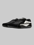 Whysoil Unisex Black Retro Suede Trainer Shoes