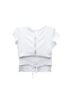 WHY SOIL Streetwear Relaxed Fit Graphic Backless Tee