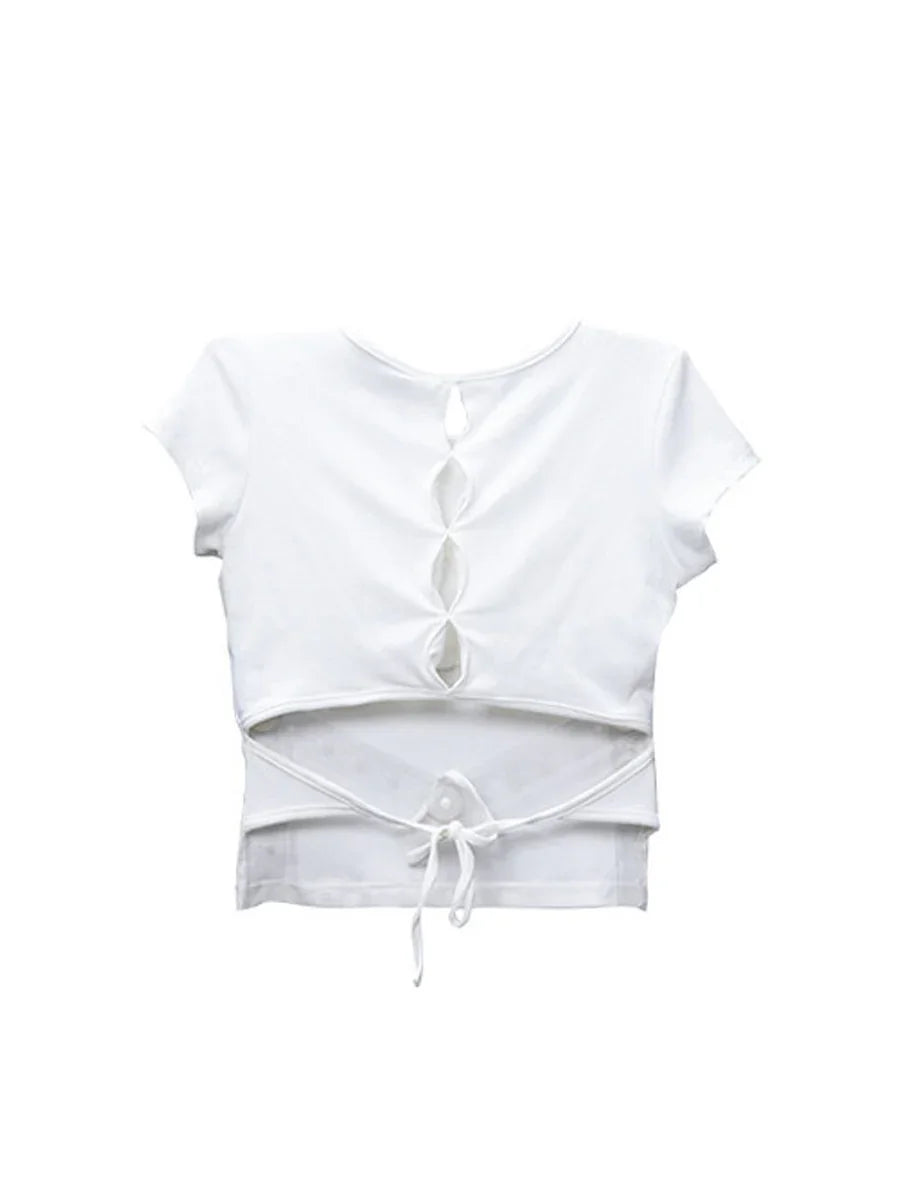 WHY SOIL Streetwear Relaxed Fit Graphic Backless Tee