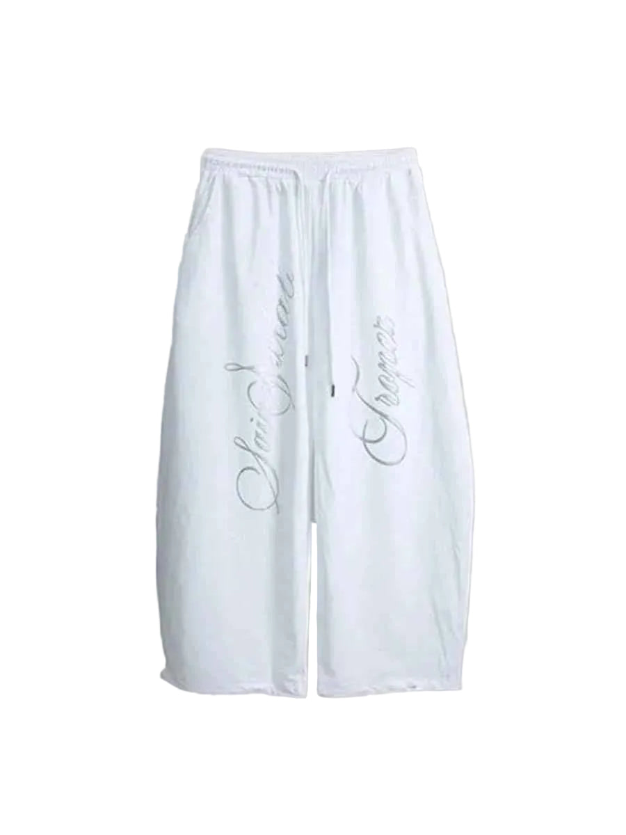 WHY SOIL Blacke Phantom Script Balloon Pants