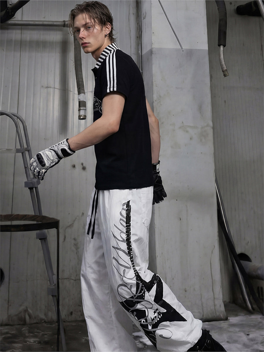 Whysoil unisex wide-leg paratrooper pants