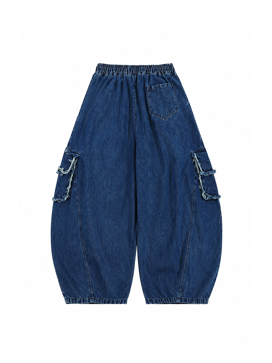 WHY SOIL Storm Wash Denim Cargo Pants