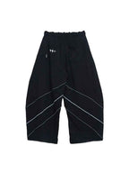 WHY SOIL Casual Wide-Leg Striped Track Pants