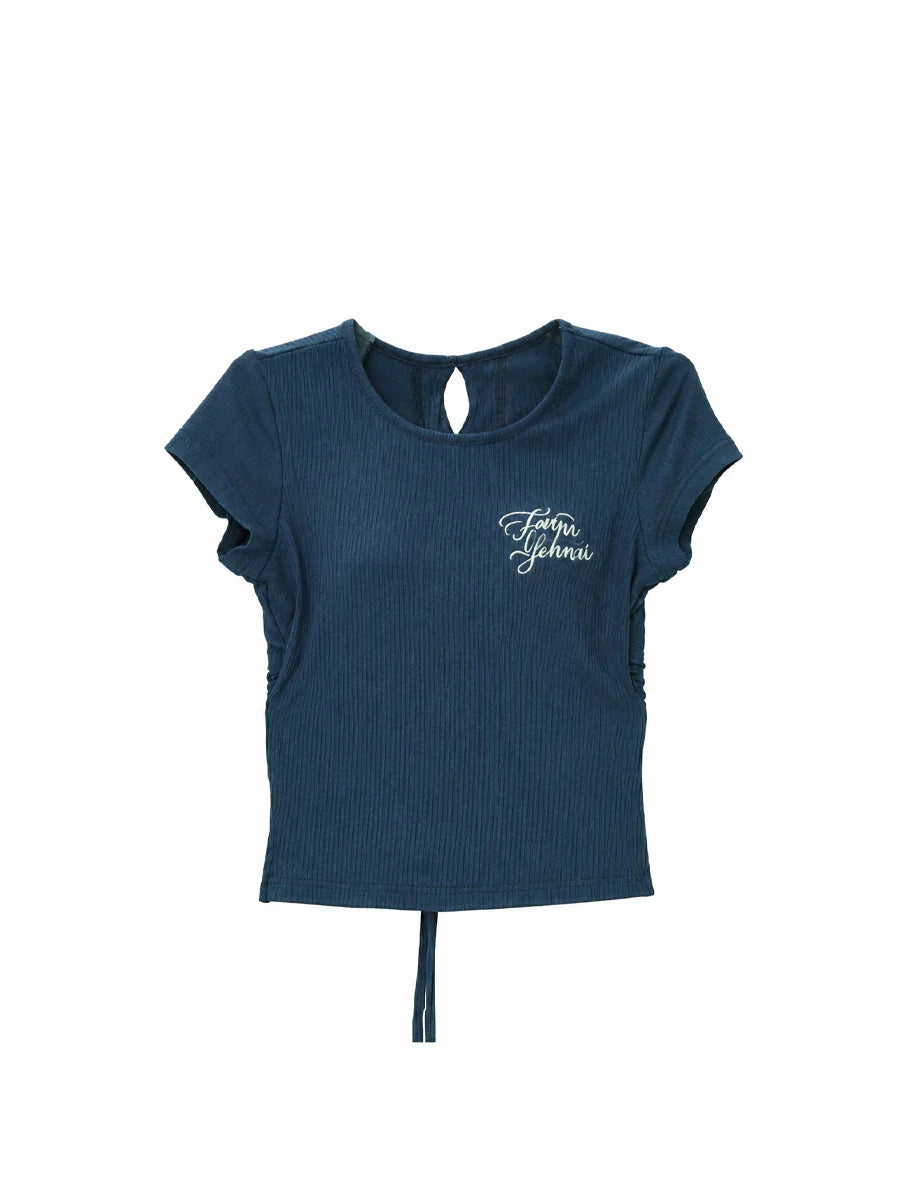 WHY SOIL Streetwear Relaxed Fit Graphic Backless Tee